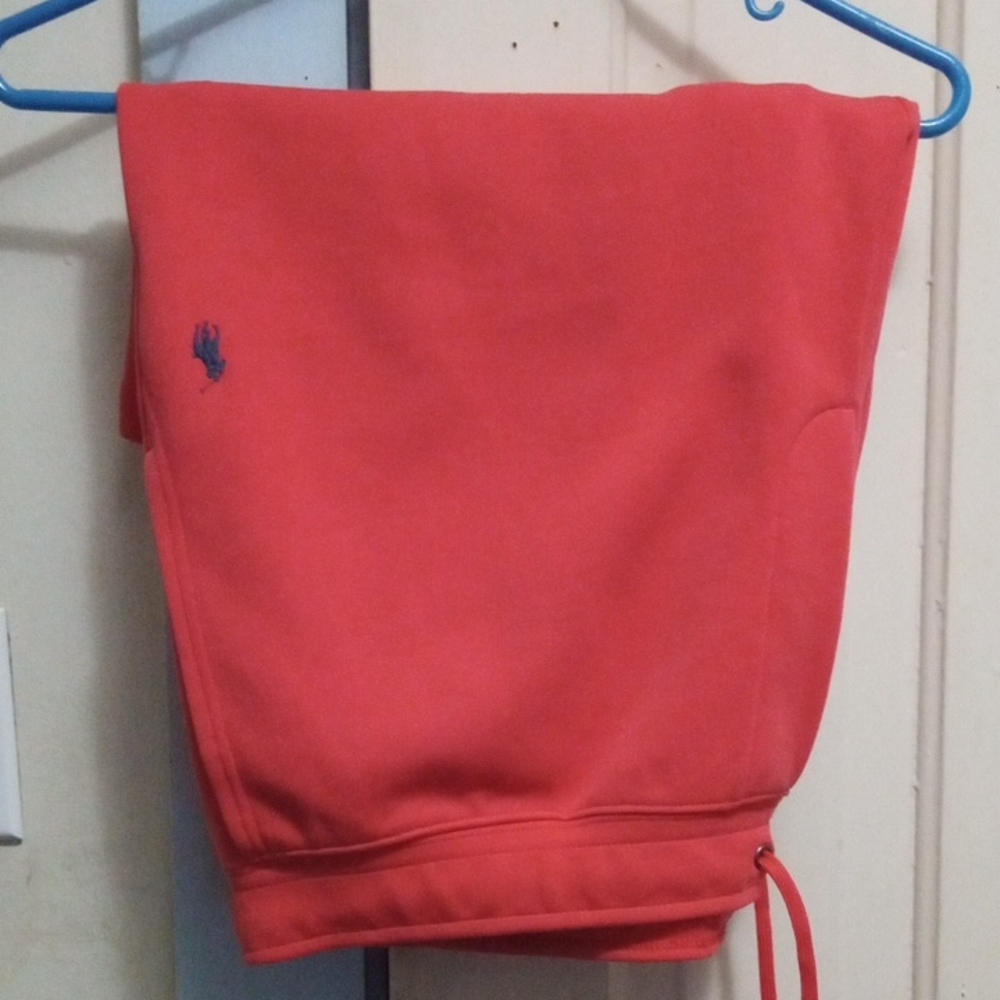 Polo By Ralph Lauren Double Knit XXL Salmon Color With Navy Pony Shorts Prestine